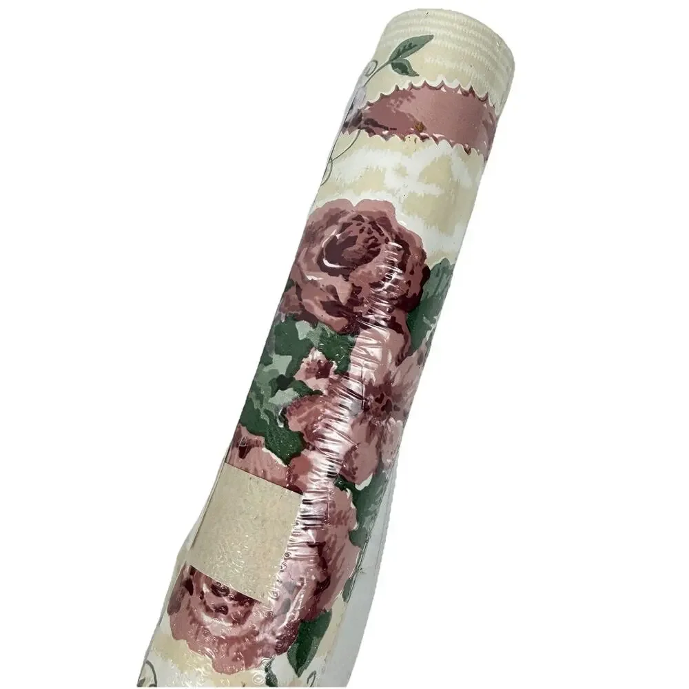 VTG JC Penney Rose Rhapsody II Wallpaper Border x4 Floral Cottagecore Sealed